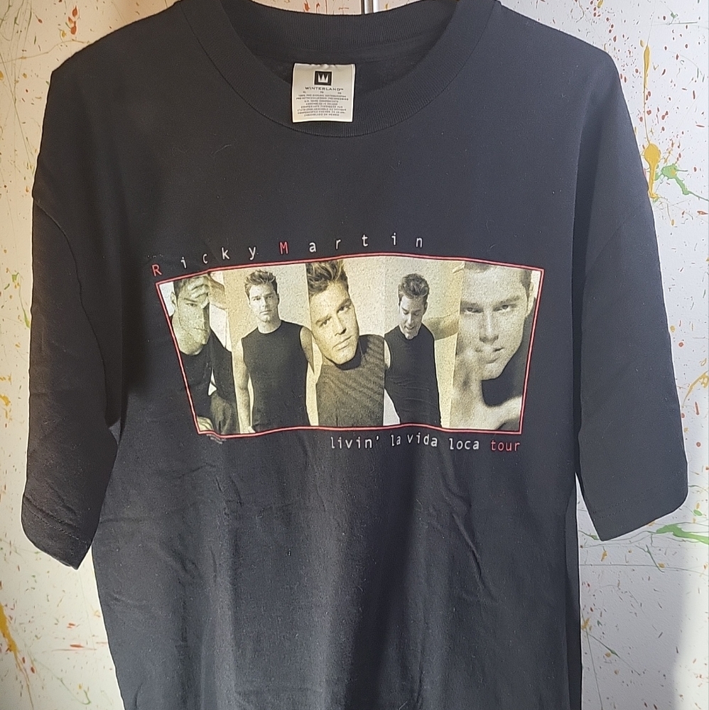 ricky martin livin' la vida loca Tour T-shirt 1999 Men Size XL